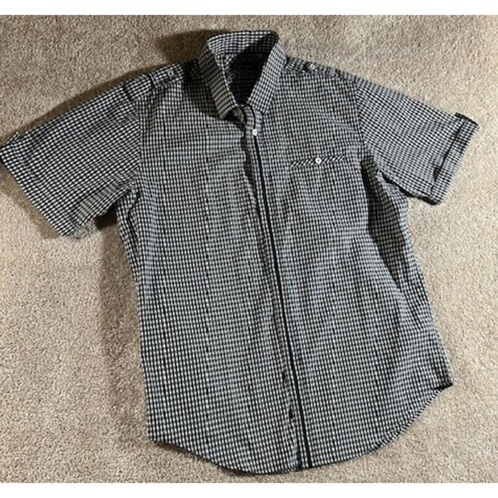 7 Diamonds Men's Short Sleeved Button-Down Shirt Size XL